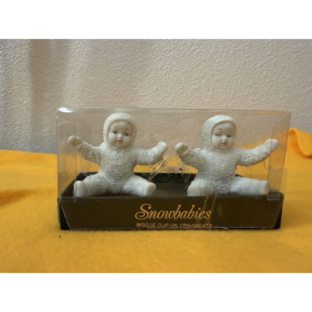 snowbabies dept 56 figurines lot of two ornaments